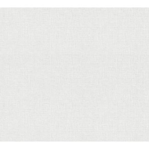 Weiße AS-Creation Vliestapete Meistervlies mit Textiloptik für Wandgestaltung.
