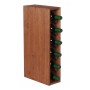 Weinregal Vincellar Modul aus Kiefernholz, braun geölt, für 6 Flaschen. Modulares Regalsystem.