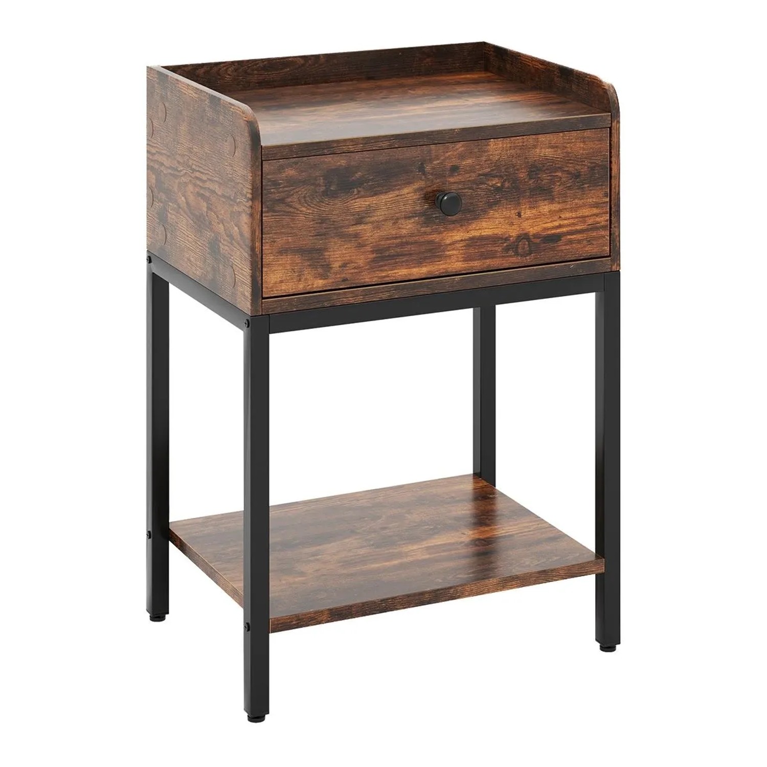 Costway Nachttisch 1 Schublade Offen Rustikal Braun 42 x 30 x 60 cm günstig online kaufen