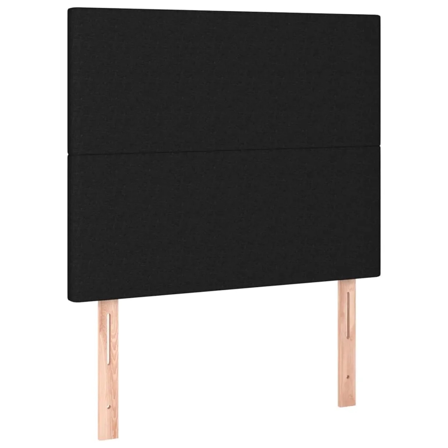 Schwarzes vidaXL Boxspringbett Kopfteil, Stoff, 90x190 cm. Bett Zubehör.