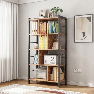 Rebiko Regal Bücherregal Blumenregal Rustikal Braun Loft 154,5 Cm