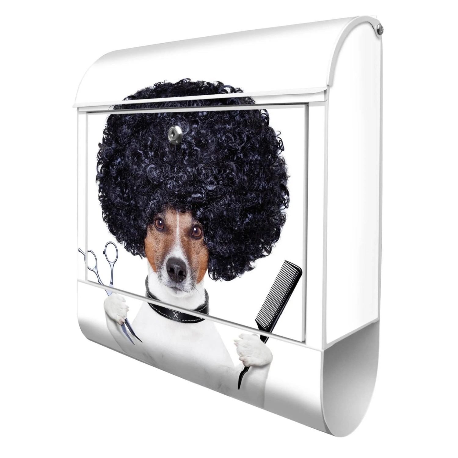 Banjado Design Briefkasten Weiß Pulverbeschichtet 39x47x14cm 2 Schlüssel Mi günstig online kaufen