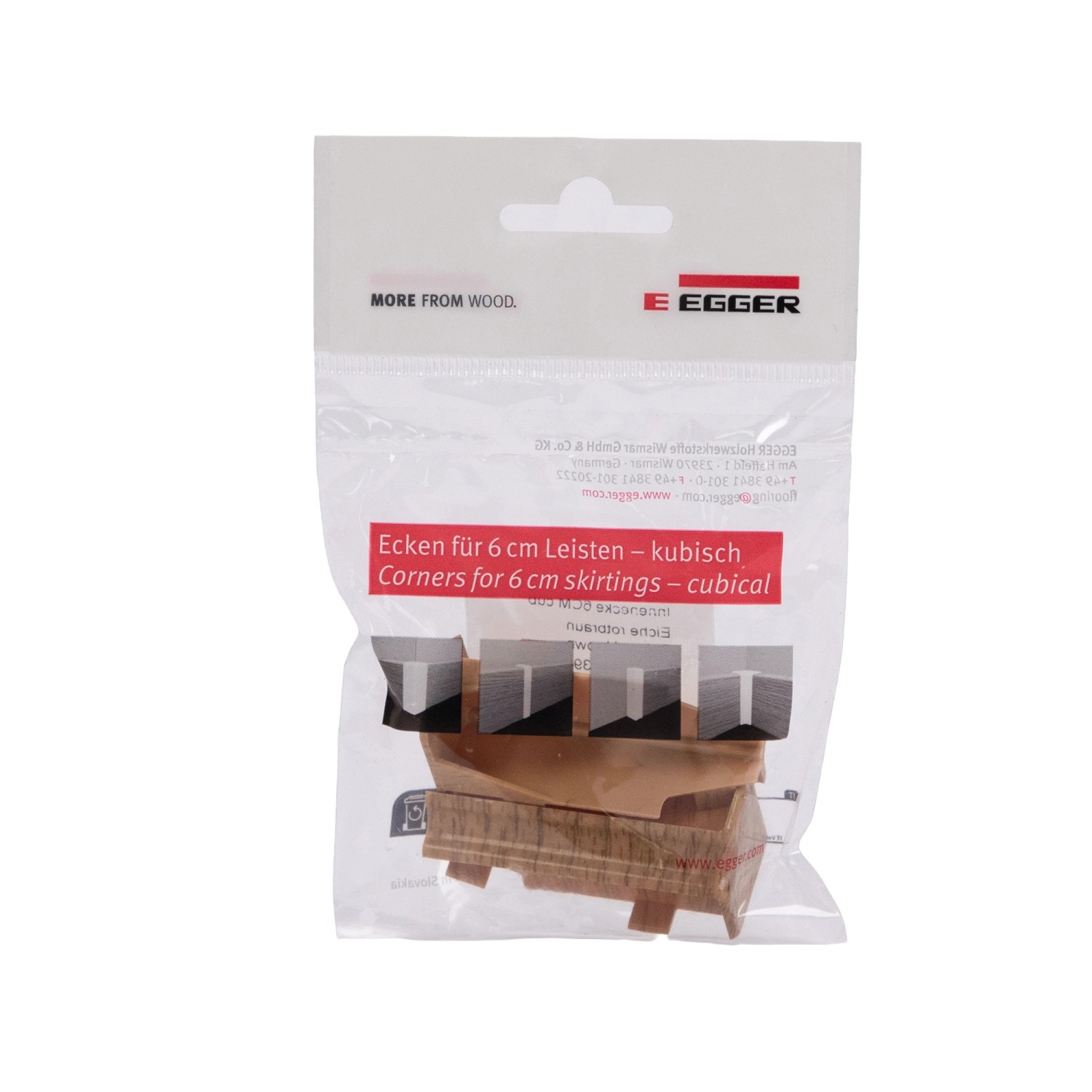 Egger Innenecke Kubisch 6 cm Eiche Rotbraun 2 Stück günstig online kaufen