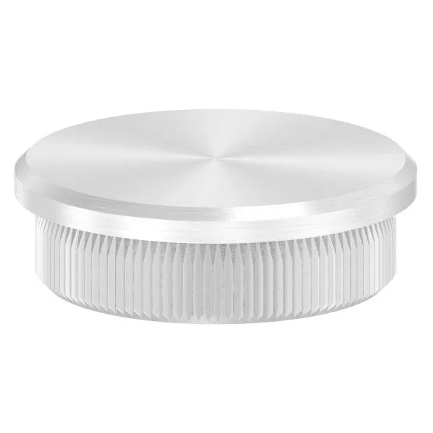 FeNau Einsteckkappe Edelstahl V2A Für Rundrohr Ø 35 mm Wandstärke 2,0 mm Flach Zum Einschlagen