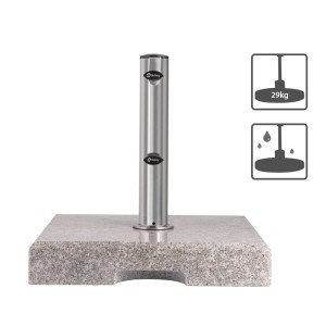 Sekey Schirmständer, 29 kg, rechteckig, aus Granit, für Schirmstöcke bis 48 mm