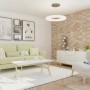 Wohnraum mit Stegu Verblender Istria Beige an der Wand für mediterranes Flair.