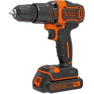 Black+Decker Akku-Schlagbohrschrauber BDCHD18K mit Akku und Koffer.