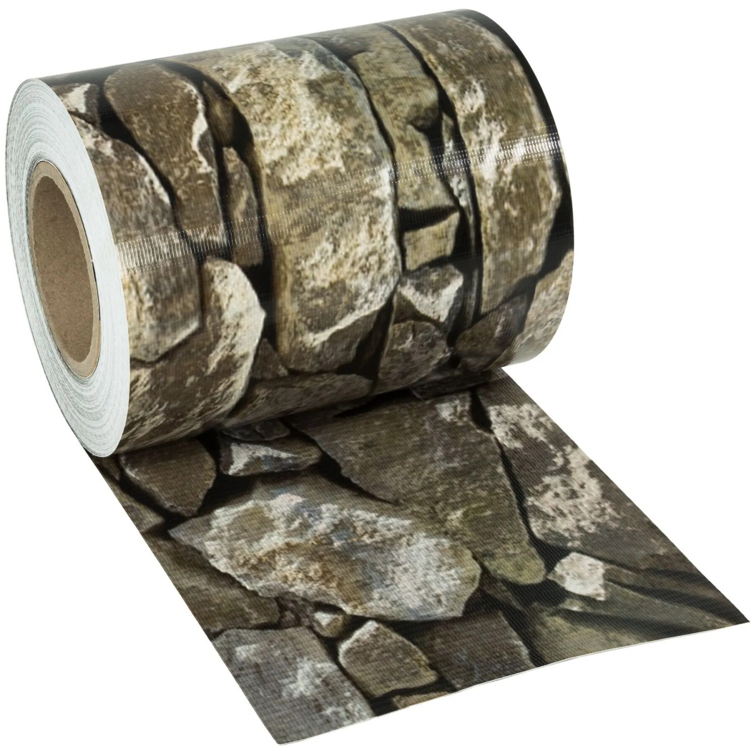 Tectake Sichtschutzstreifen  Für Einzelstab  und Doppelstabmatten Zäune 450 G M²  Doppelseitig Bedruckt  3500 x 19 x 0 04 cm Stein Optik