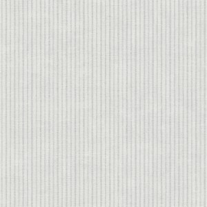 Helle Vliestapete mit dünnen, grauen Streifen, ideal für Küche und Wohnzimmer.