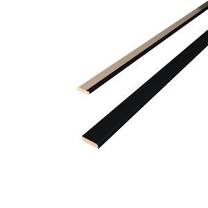 Egger Abdeckleiste Decowall AL537 in Schwarz und Holzoptik, 2,4 m Länge.