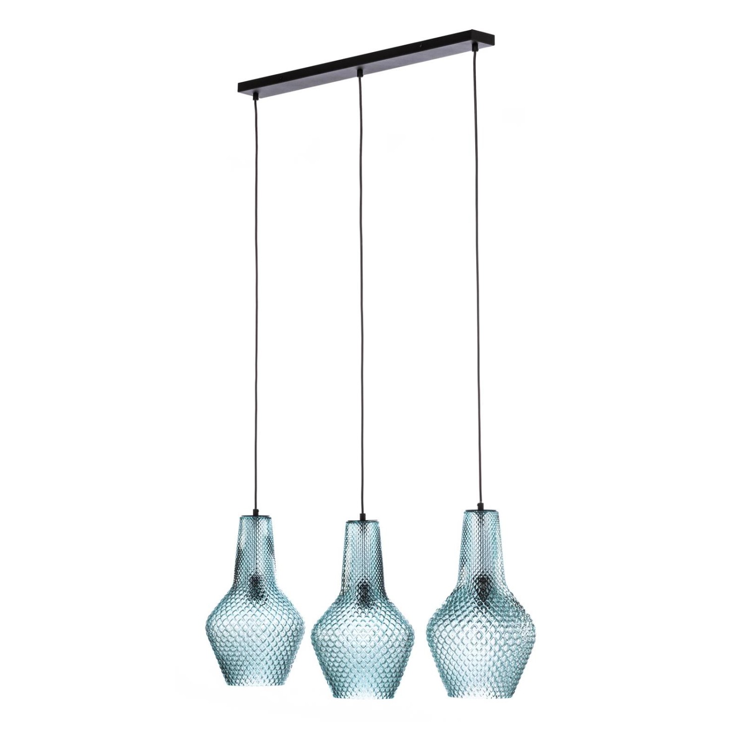 Lindby Pendelleuchte Drakar 10020409 Retro Vintage Antik in Blau aus Glas 3 günstig online kaufen
