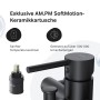 AM.PM Spike Wannenarmatur Aufputz, schwarz. Brausearmatur mit SoftMotion Keramikkartusche.