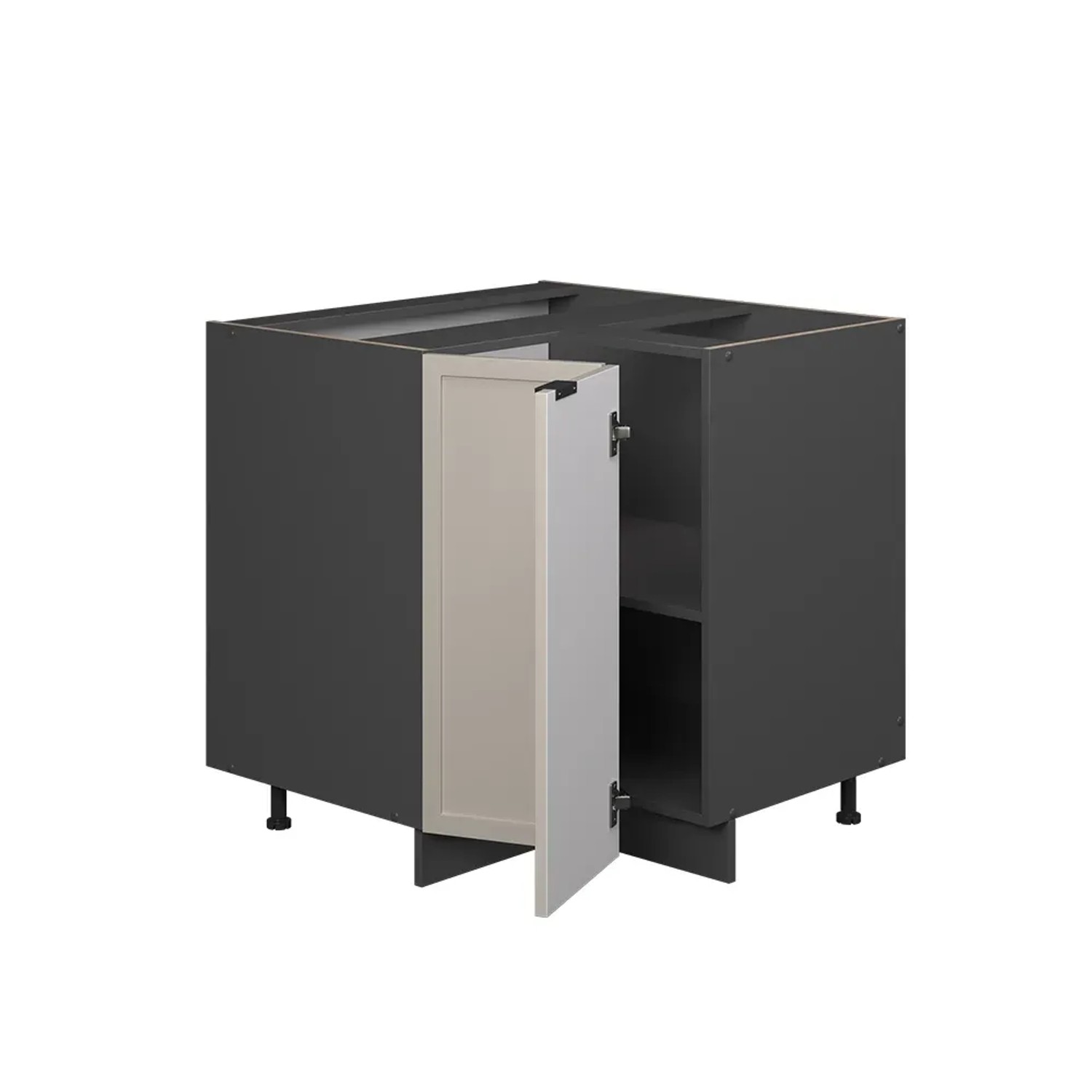 Vicco Eckunterschrank Fame-Line Küchen Eckschrank GrauBeige 81 cm AP Marmor günstig online kaufen