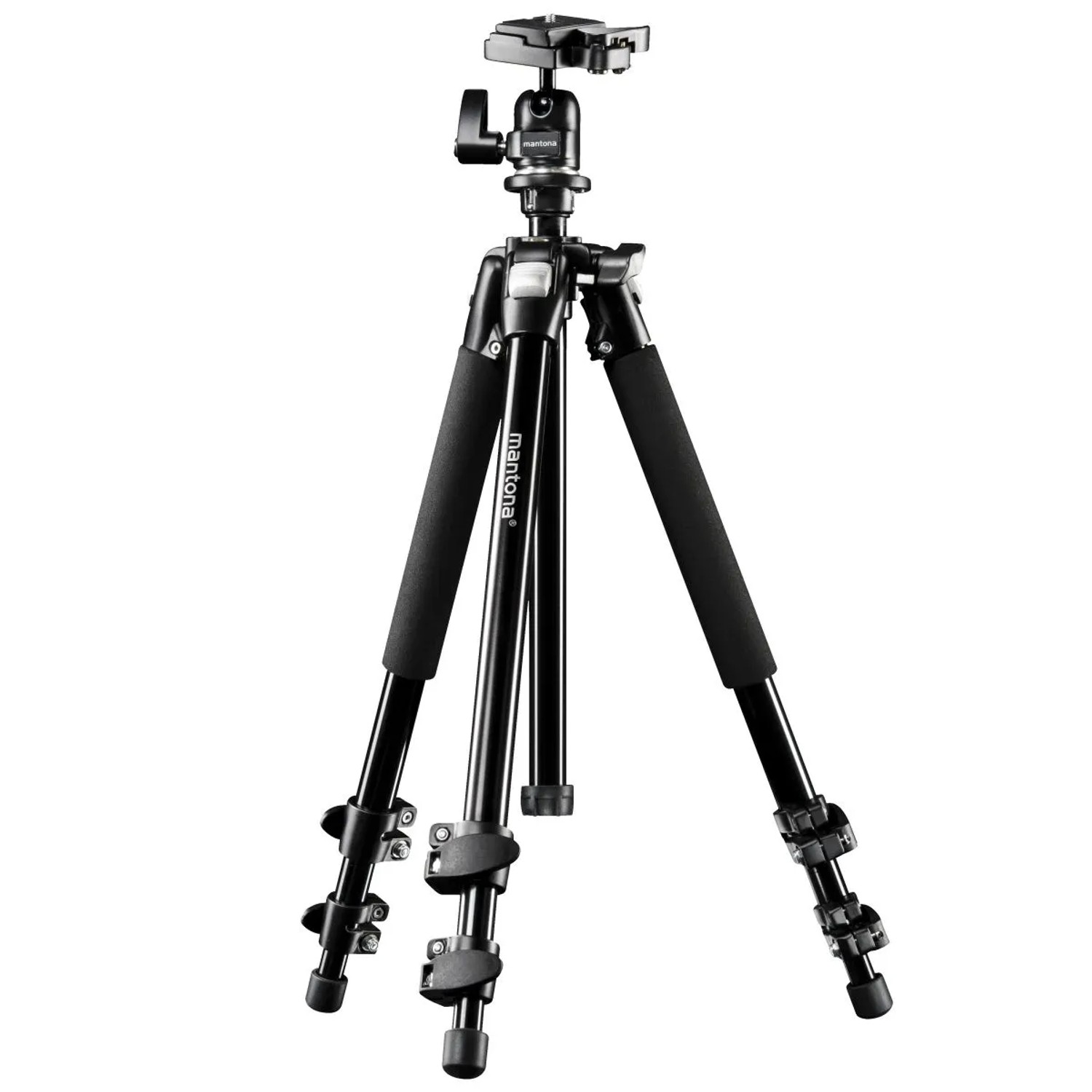 Mantona Basic Scout Stativ 90X90X615Mm Max 5Kg Alu Kugelkopf Wasserwaage Foto