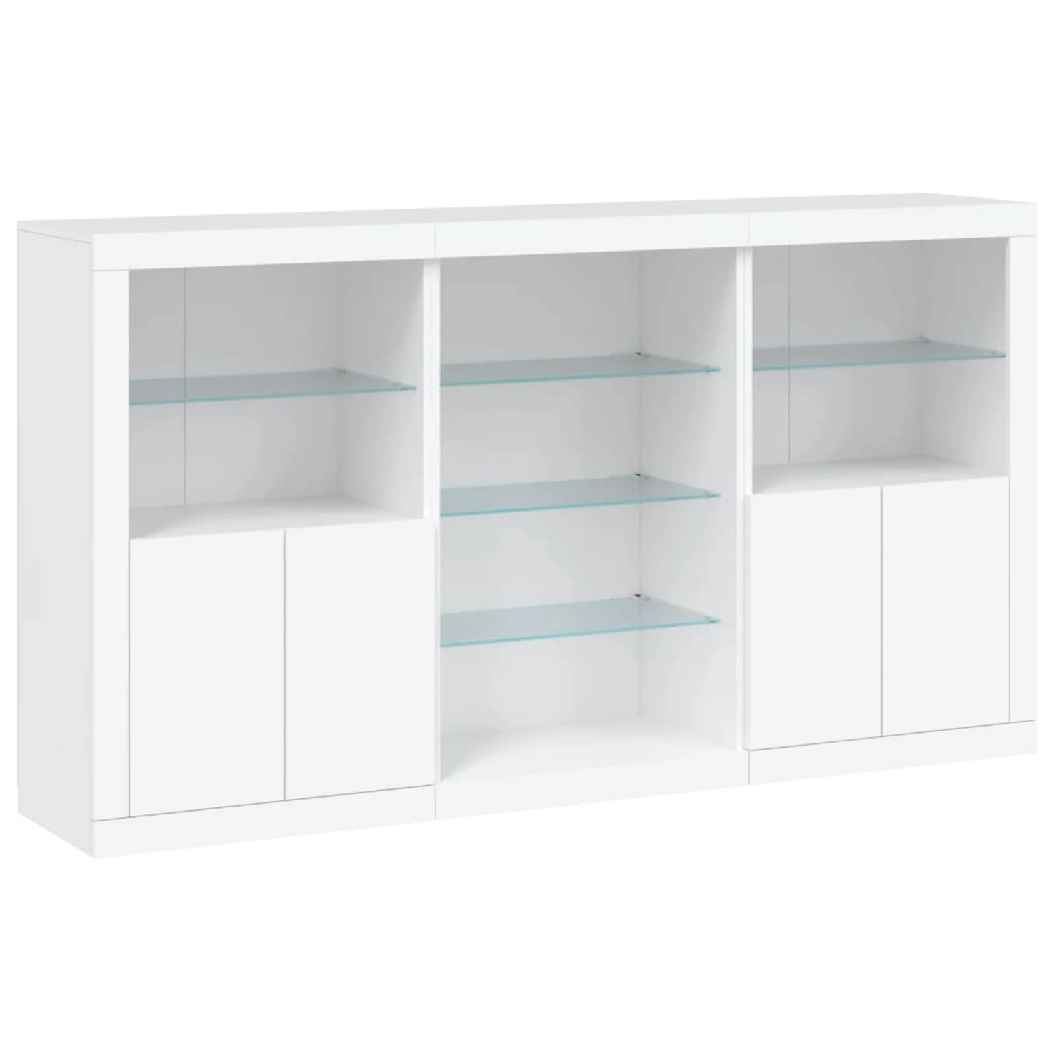 vidaXL Sideboard mit LED-Leuchten Weiß 181,5x37x100 cm 3209177 günstig online kaufen