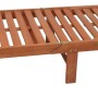 Klappbare Sonnenliege Palm Springs aus FSC®-Holz mit Rollen für Garten & Terrasse.