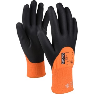 OX-ON Winterhandschuh Comfort 3305, orange/schwarz, Gr. 7. Warme Arbeitskleidung für kalte Tage.