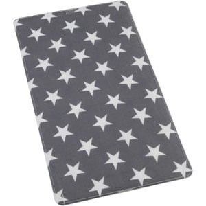 Wenko Wanneneinlage Stella, 70x40 cm, grau mit weißen Sternen, für mehr Sicherheit in der Badewanne.