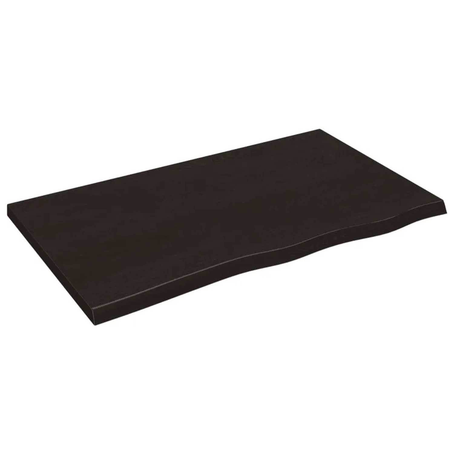 vidaXL Tischplatte Dunkelbraun 100x60x2-4cm Massivholz Eiche 3156432