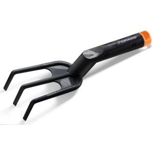 Fiskars Blumenrechen Solid mit 3 Zinken, Gartenhandgerät für Beetpflege und Bodenbearbeitung.