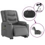 Grauer vidaXL Massagesessel mit Aufstehhilfe und elektrischer Verstellung.