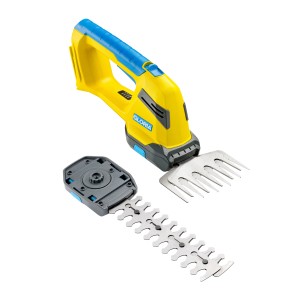Gloria FineCut Compact Akku Gras- und Strauchschere 18V solo mit zwei Messern.