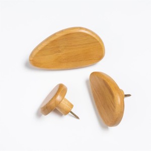 Terra Home Wandhaken Design Eiche, 3er Set Garderobenhaken aus Holz.