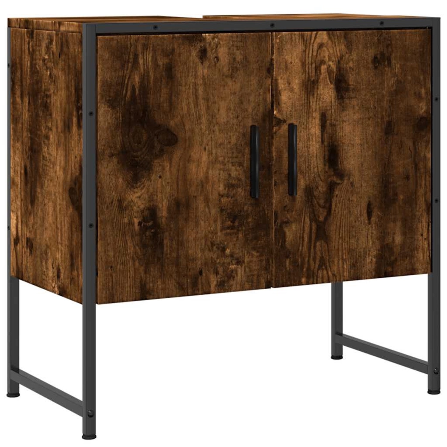 vidaXL Waschbeckenunterschrank Räuchereiche 60x33x60 cm Holzwerkstoff 84245 günstig online kaufen