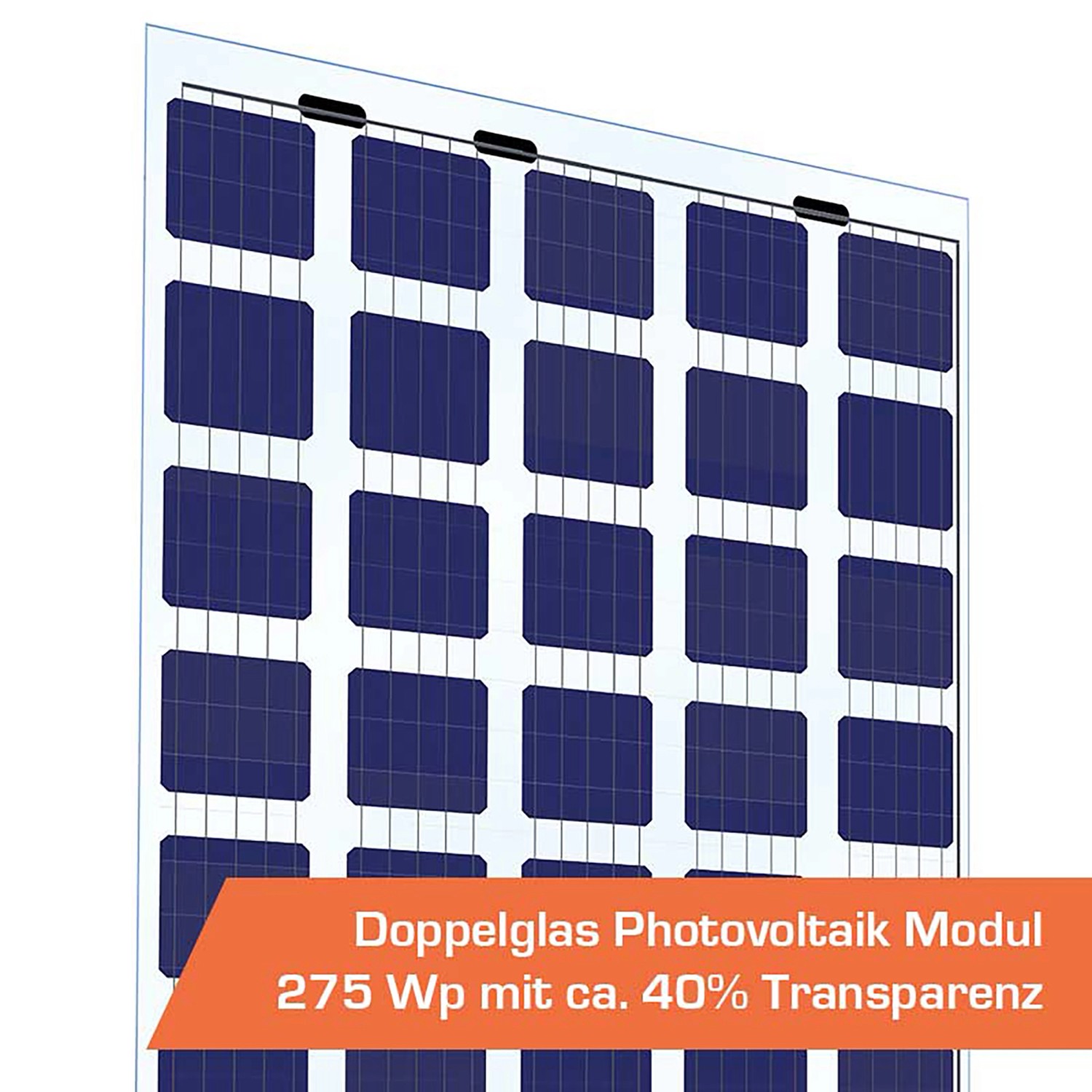 SunElements Photovoltaik-Paket 275 Wp für SunGarden Gewächshaus mit transparenten Solarmodulen.