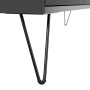 Detailaufnahme: Grafitfarbenes Posseik Sideboard Industrial mit schwarzen Metallfüßen.