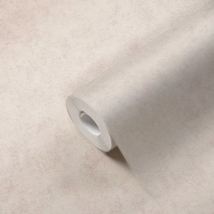 Beige Vliestapete in Betonoptik mit leichter Struktur für Wohnzimmer und Schlafzimmer.