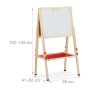 Relaxdays Standtafel für Kinder Holz Metall Natur Doppelseitig Höhenverstellbar 135 cm x 55 cm x 52 cm 3,9 kg_4