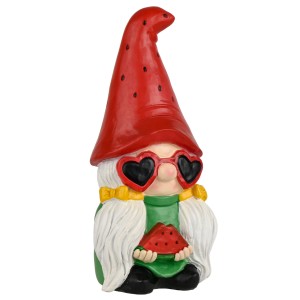 Dobar Gartenzwerg Design Wassermelone Kunstharz 11 cm x 9 cm x 20 cm