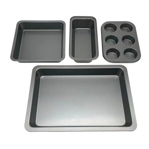 Relaxdays Backformen Set Carbonstahl Dunkelgrau Antihaftbeschichtet 41,5 cm x 28,5 cm x 6 cm 1,4 kg