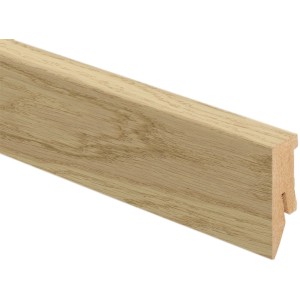 Sockelleiste Evoke Crystal, 50x18x2600 mm, MDF, helle Holzoptik. Für einen sauberen Bodenabschluss.