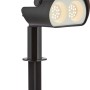 Schwarzer Solar-Spot Cosenza LED mit Erdspieß für den Garten.