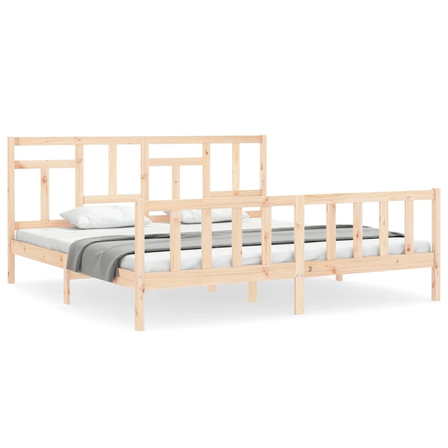 vidaXL Massivholzbett ohne Matratze 200x200 cm Kiefer 3193161 günstig online kaufen