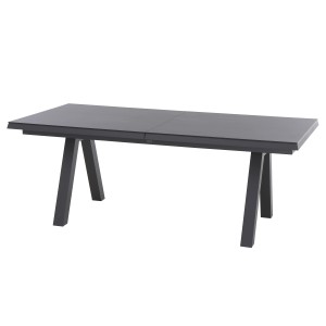 Ausziehbarer Gartentisch Ferrostone von Siena Garden, 100x260 cm, ideal für den Außenbereich.