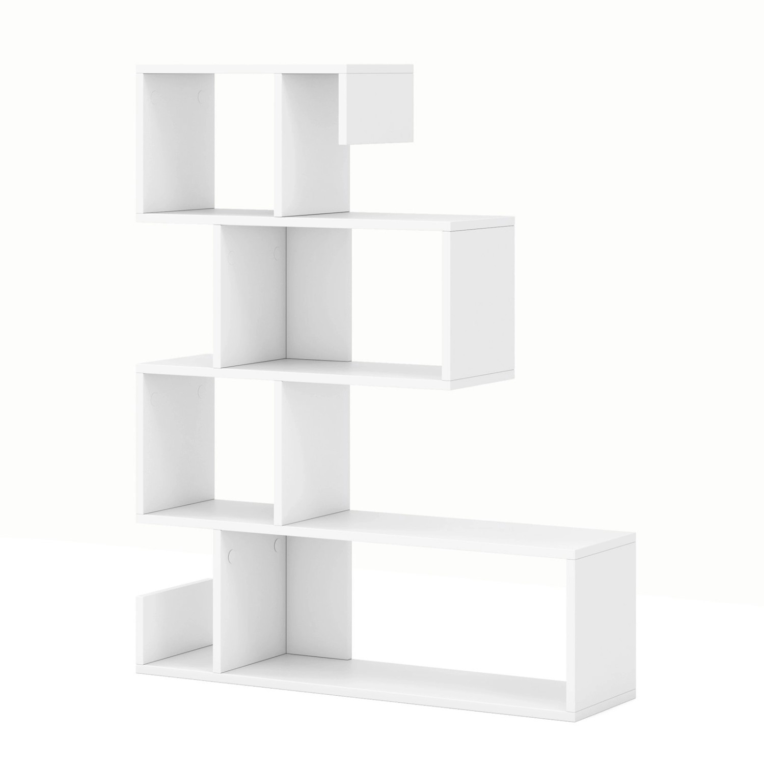 Costway Bücherregal mit 4 Ebenen 80 x 22 x 100 cm Weiß günstig online kaufen