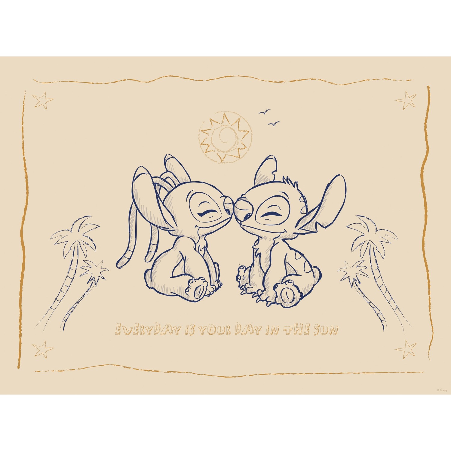 Komar Wandbild Disney Lilo and Stitch Your Day in the Sun 40 cm x 30 cm günstig online kaufen