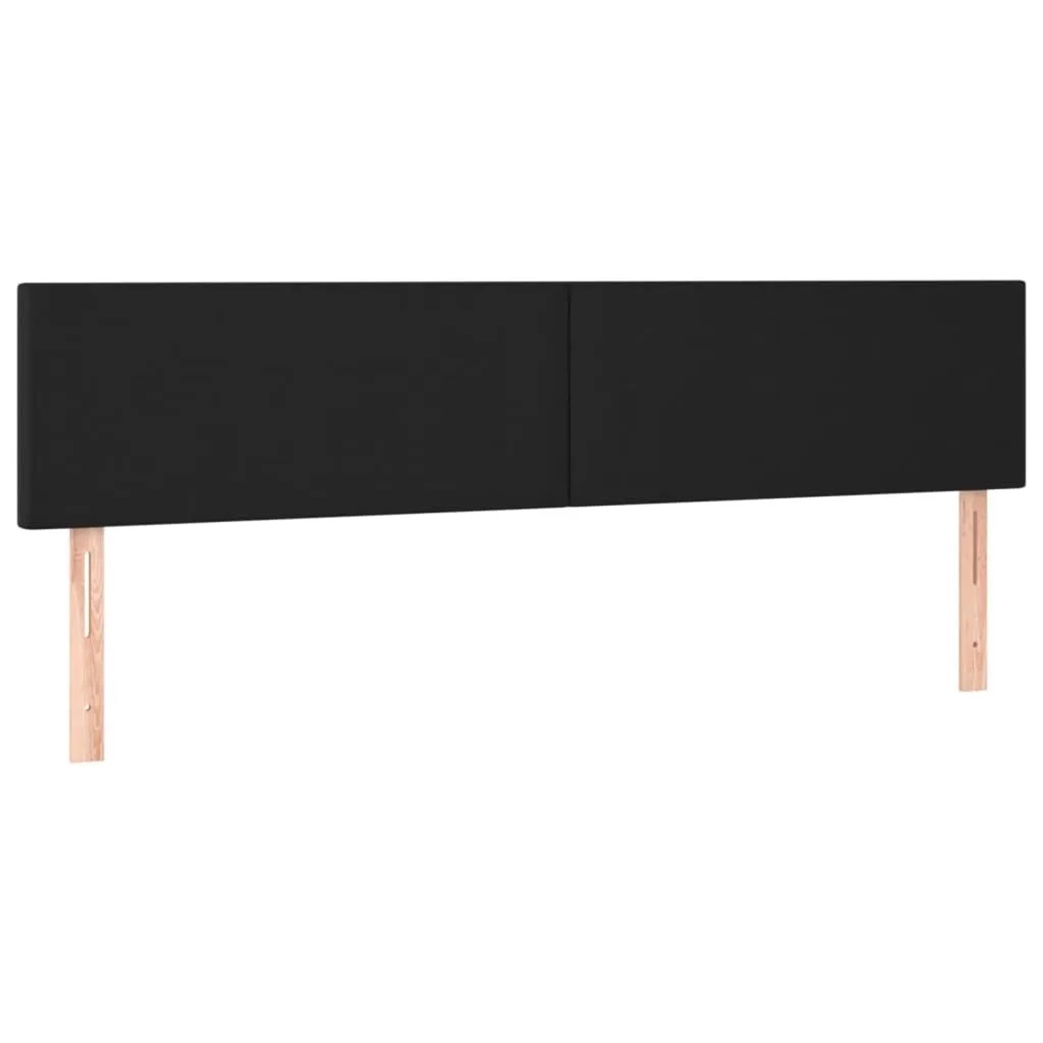 vidaXL Kopfteile 2 Stk Schwarz 90x5x78/88 cm Kunstleder 345832