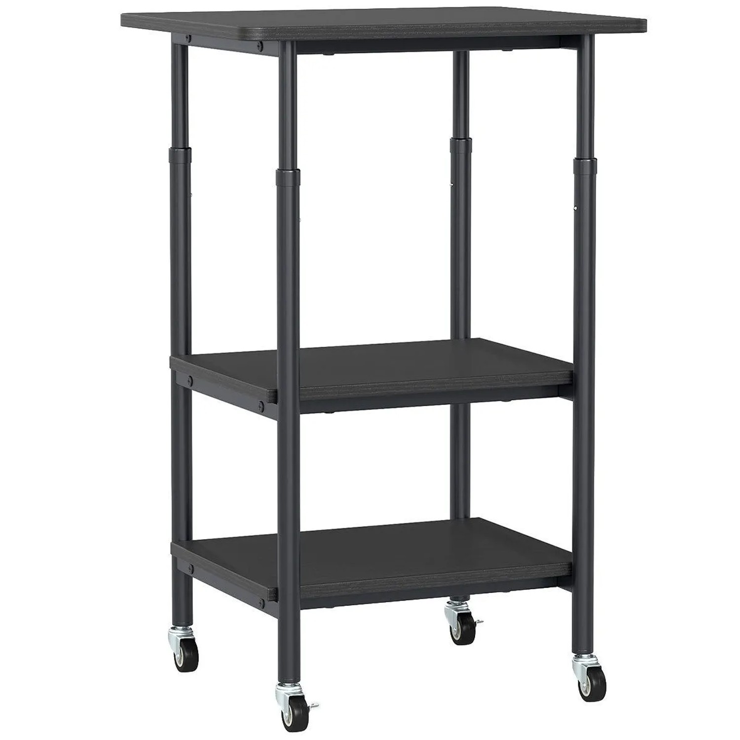 Costway 3-Stufiger Druckerständer Höhenverstellbar Schwarz