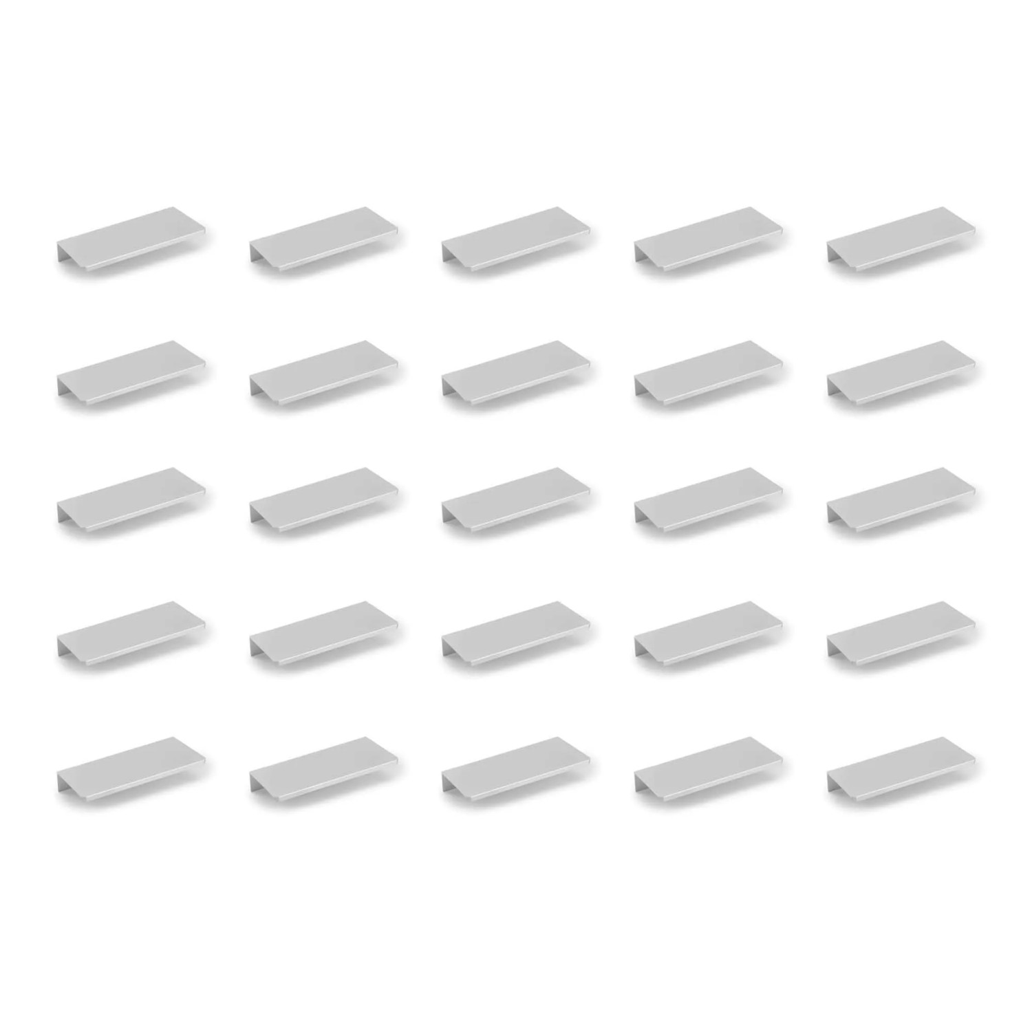 Emuca Lot von 25 Möbelgriffe Algemesi 160 mm Achsenabstand Aluminium Matt Eloxiert