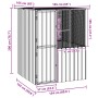 vidaXL Vogelkäfig Anthrazit 154 x 154 x 200 cm Verzinkter Stahl 3325168_9