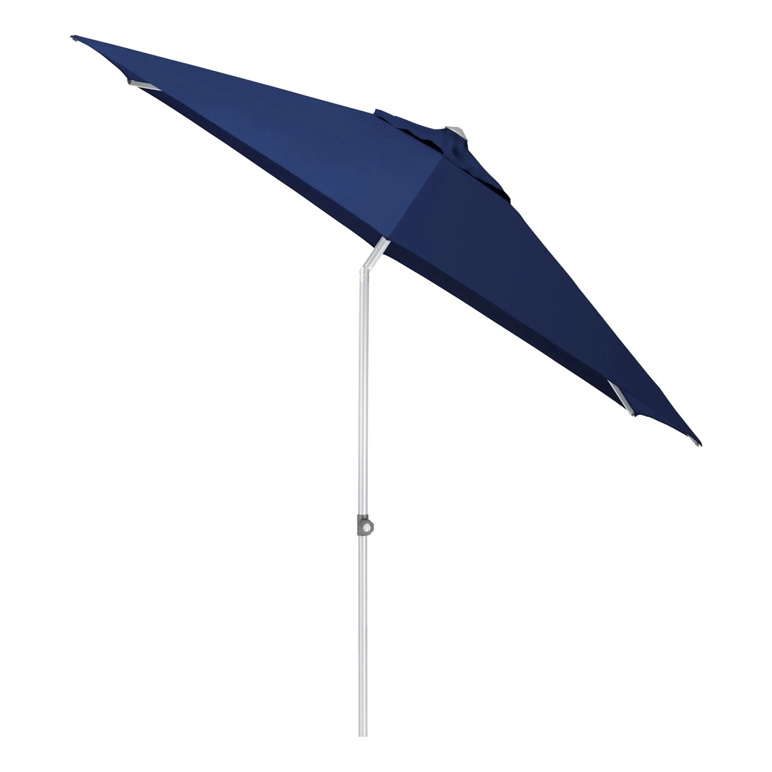 Kettler Marktschirm Ø 270 cm Silber-Blau mit Push-Up Mechanik