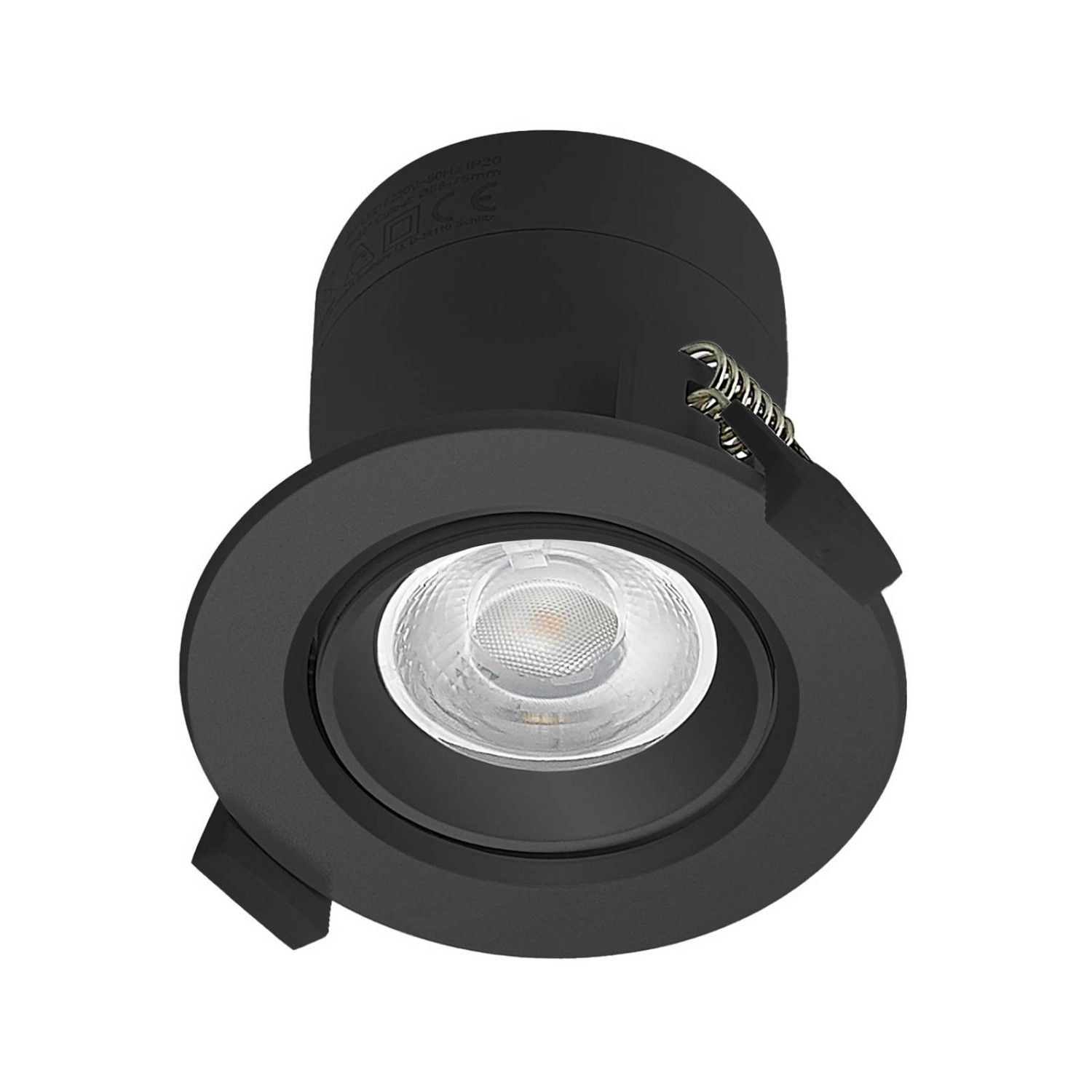 PRIOS LED Shima 10031406 Modern in Schwarz aus Aluminium 1-flammig Wohnzimmerleuchte