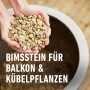 Hände halten COMPO BIO Granuplant Drainage- und Pflanzgranulat, Bimsgranulat für Hydrokultur.