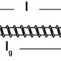 Zeichnung einer Fischer Schraube PowerFast II A2, Senkkopf, Vollgewinde, 4x35 mm.