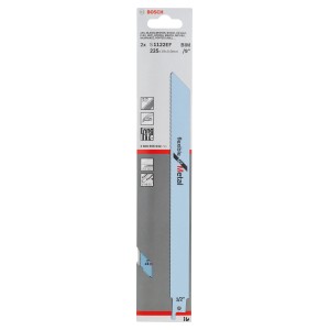 Bosch Säbelsägeblatt Metal S1122EF, 2er-Pack. Flexibles Metallsägeblatt für bündige Schnitte.