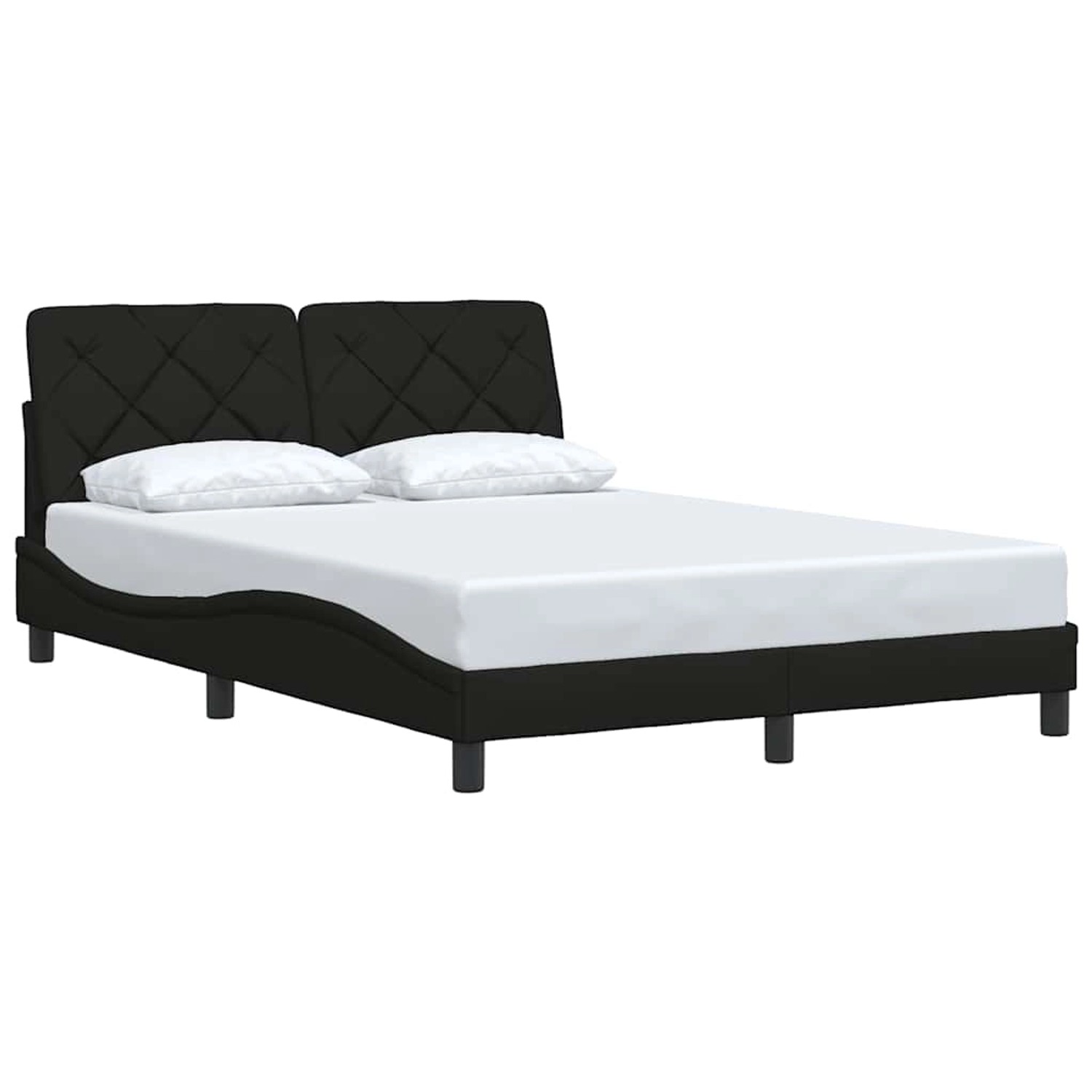 vidaXL Bettgestell ohne Matratze Schwarz 140x190 cm Stoff 3310596 günstig online kaufen